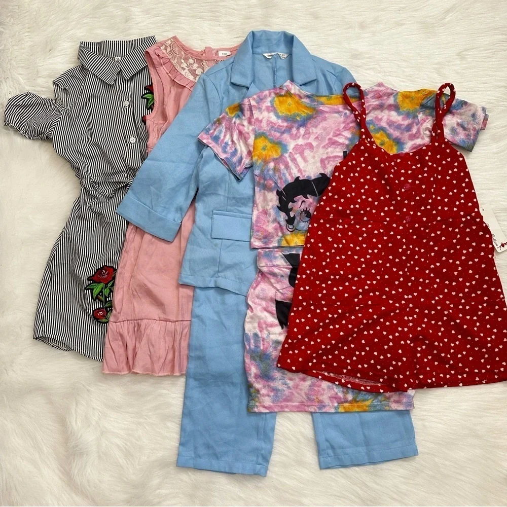 New BUNDLE (5) Girls Toddler Size 7T-8T Summer Clothes